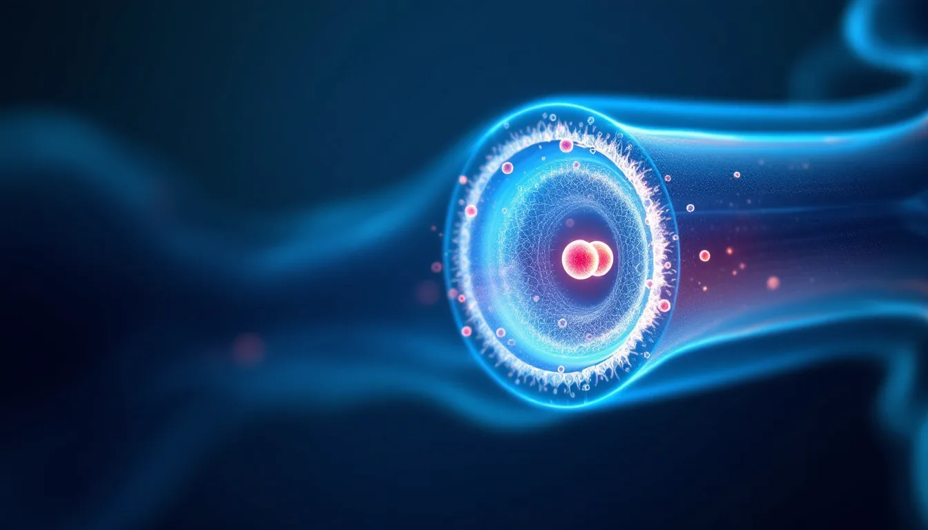 Editorial scientific diagram of an alveolus cutaway under pressure, with paired oxygen molecules pressing against the thin alveolar-capillary membrane and a fine teal shield arc protecting the endothelial barrier behind it